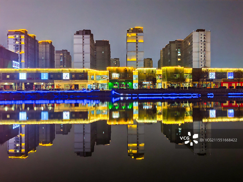 宿迁河滨公园夜景图片素材