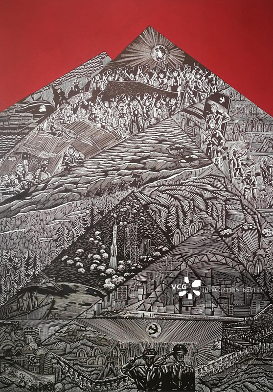 《丰碑》木版图片素材