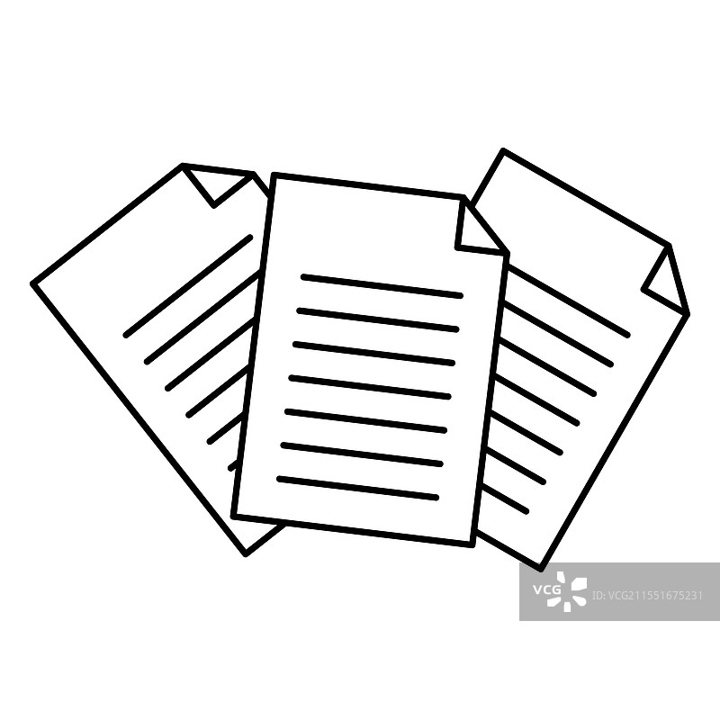 三叠的带横线的文档图片素材