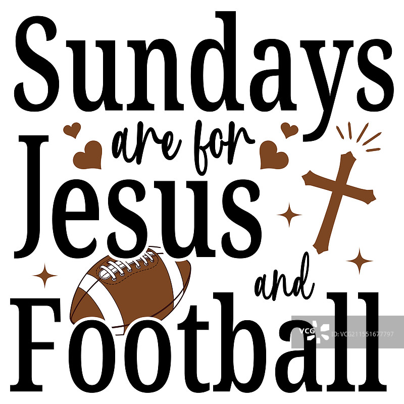 星期天是属于耶稣和足球的。图片素材