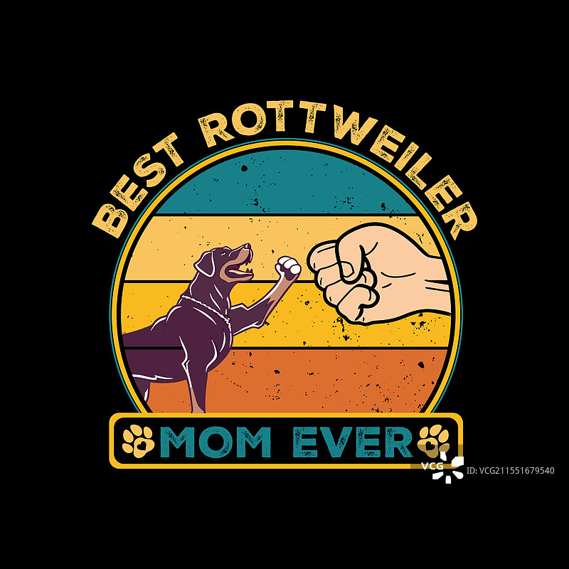 最棒的罗威纳犬妈妈图片素材