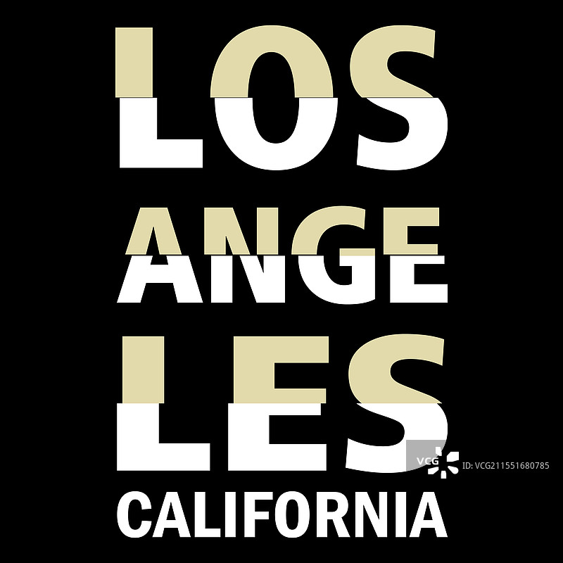 洛杉矶加利福尼亚 - 字体T恤设计图片素材