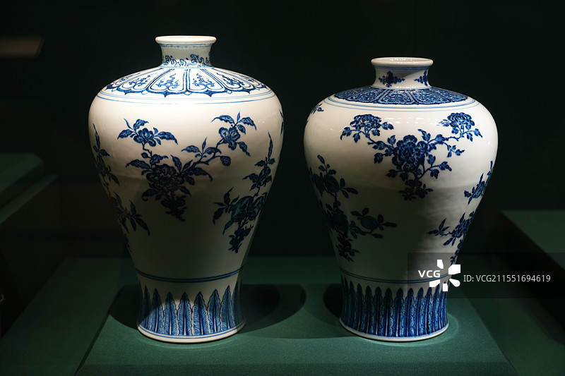 南京博物院特展：盛世华彩——清代康雍乾御窑瓷器高清文物摄影（珐琅彩/单色釉）图片素材