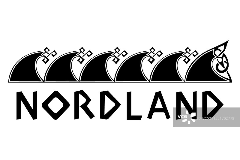 维京斯堪的纳维亚设计古老的装饰海洋图片素材