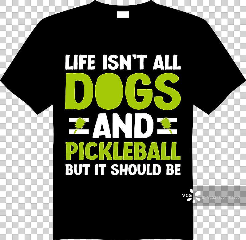 乒乓球和狗的T恤设计图形图片素材