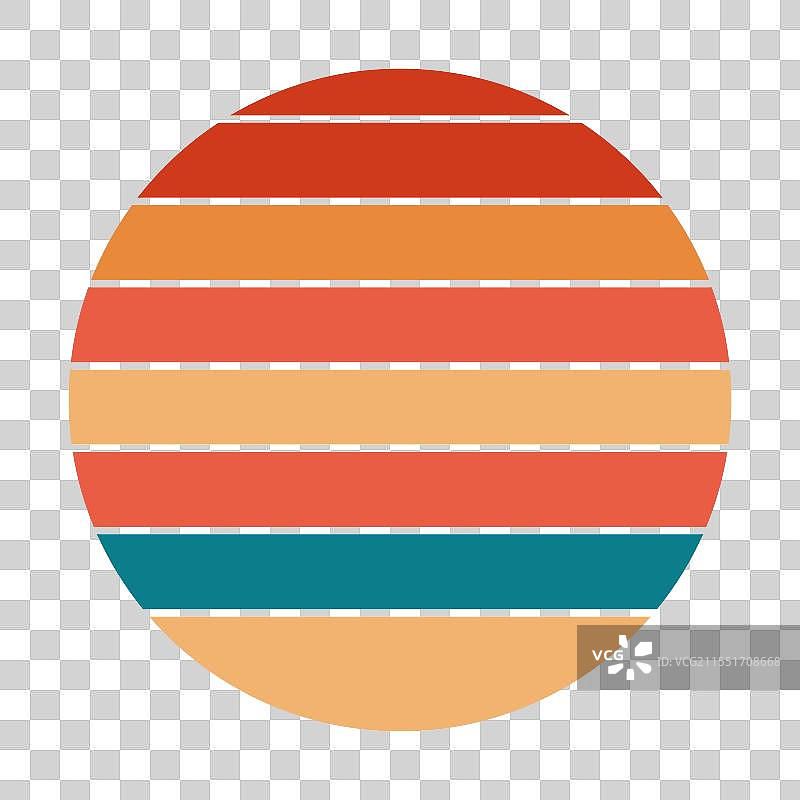 复古怀旧的日落背景，适合T恤设计图片素材