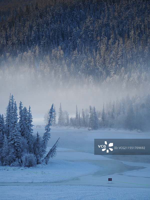 神仙湾晨雾图片素材