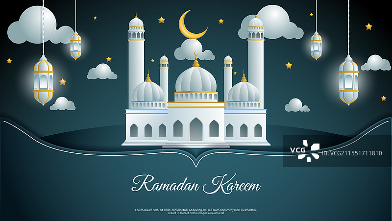 白色和金色的伊斯兰背景图片素材