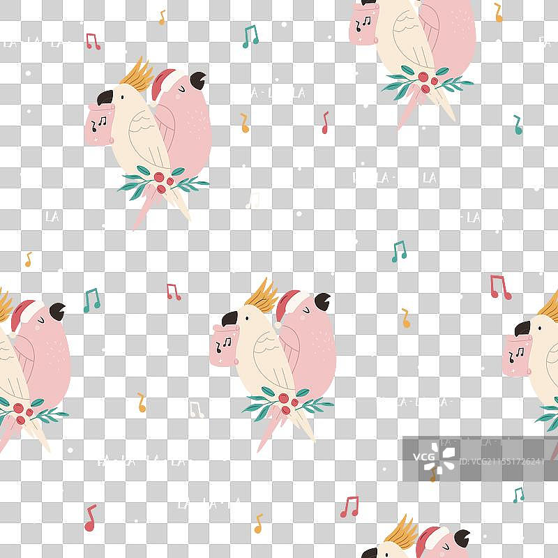 可爱的圣诞无缝图案图片素材