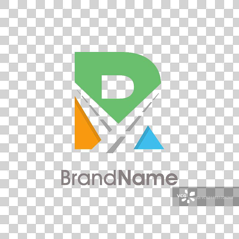 简单而色彩丰富的字母R双车道标志图片素材