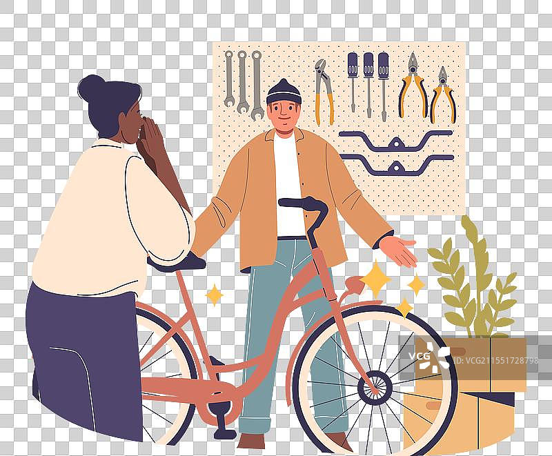 展示翻新的男性机械工人图片素材