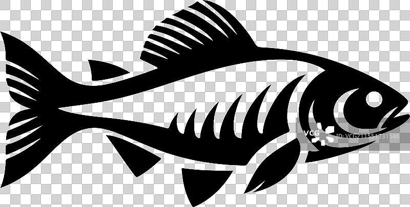 鱼的剪影艺术图片素材