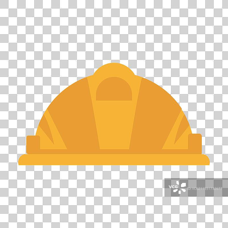 黄色安全帽在简单背景上图片素材