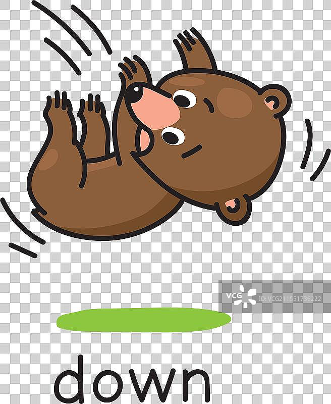 熊正在向下掉落图片素材