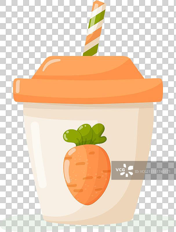 塑料杯胡萝卜奶昔图片素材