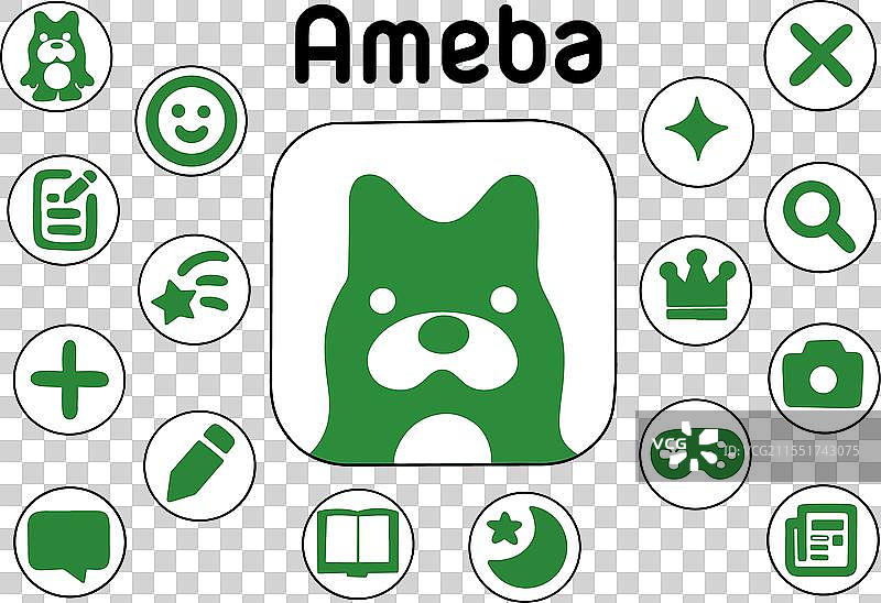 Ameba社交网络的颜色图片素材