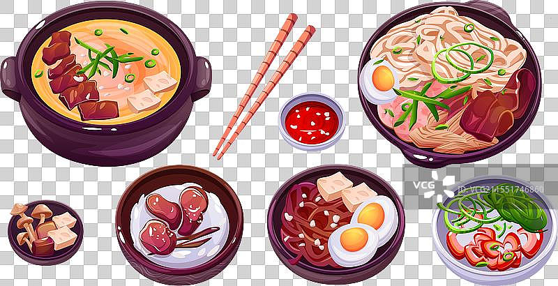 传统韩国食品套餐图片素材