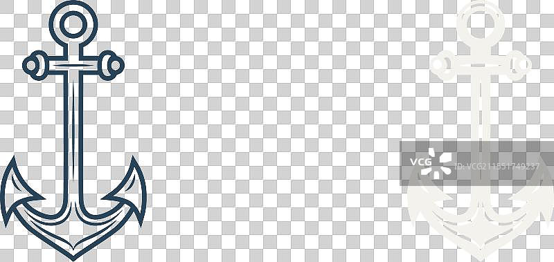 锚的轮廓图标集图片素材