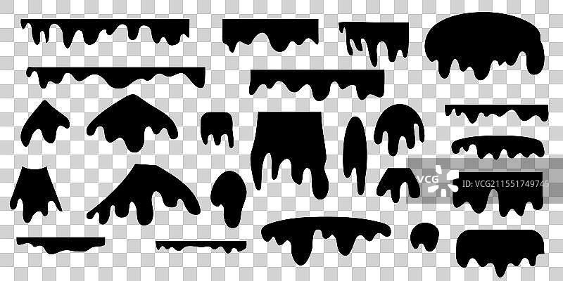 卡通黑色史莱姆框架万圣节假期图片素材