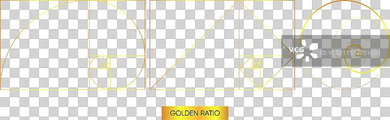 黄金比例中的黄金比例图形图片素材