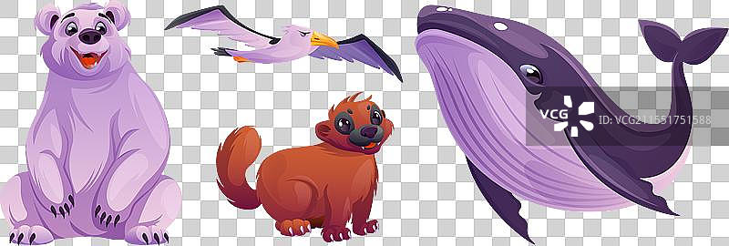 北极动物卡通系列图片素材