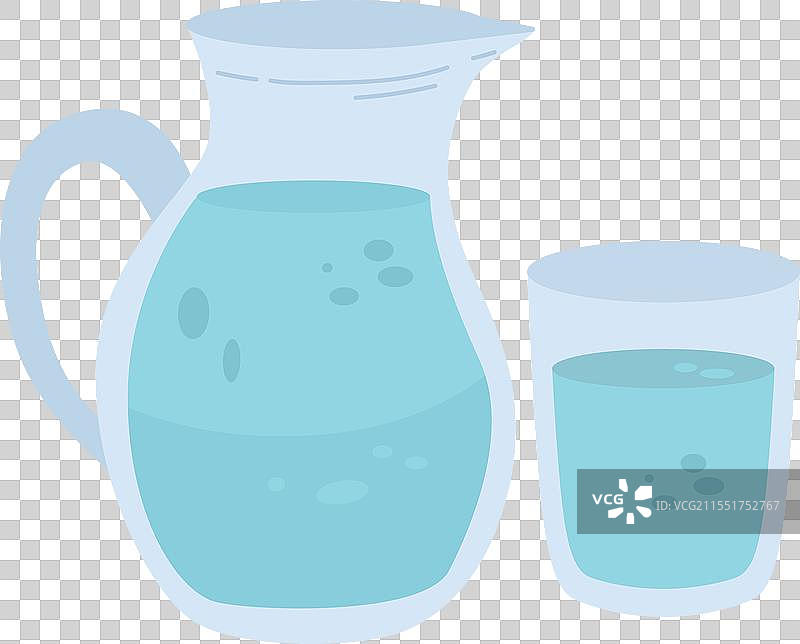 水壶和玻璃杯图片素材