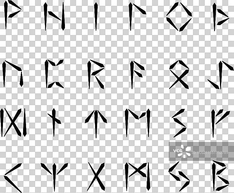 斯堪的纳维亚符文图片素材