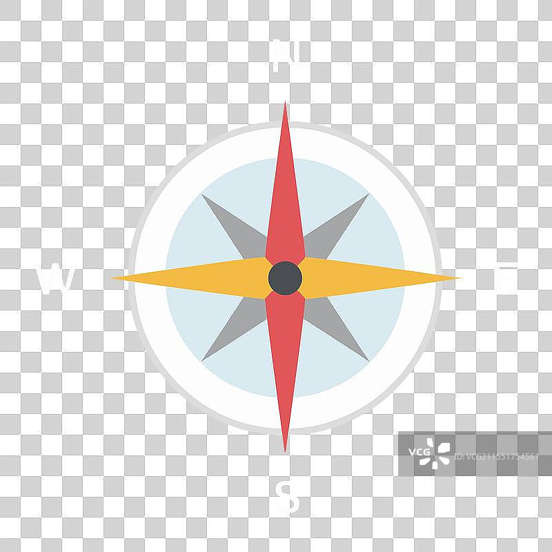透明背景上的指南针图标图片素材