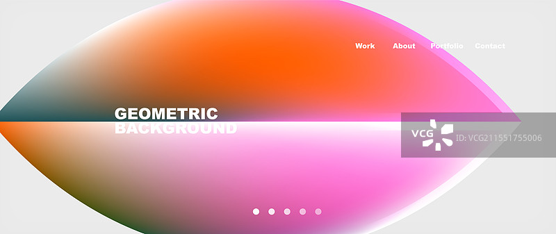 极简几何风格网站页面模板设计图片素材
