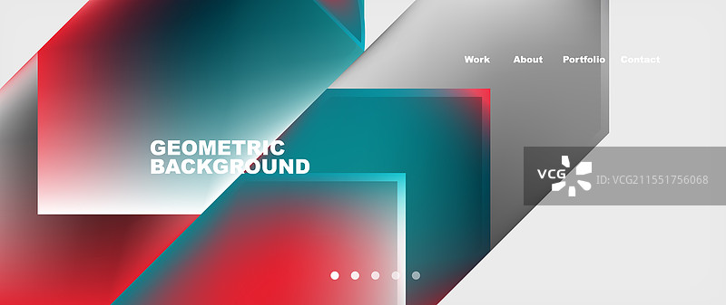 色彩丰富的渐变与抽象几何形状图片素材