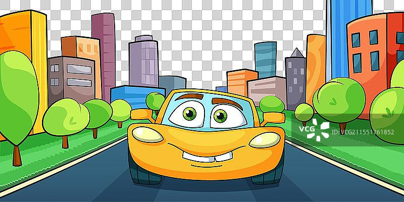 彩色书籍汽车背景平面简单车辆图片素材