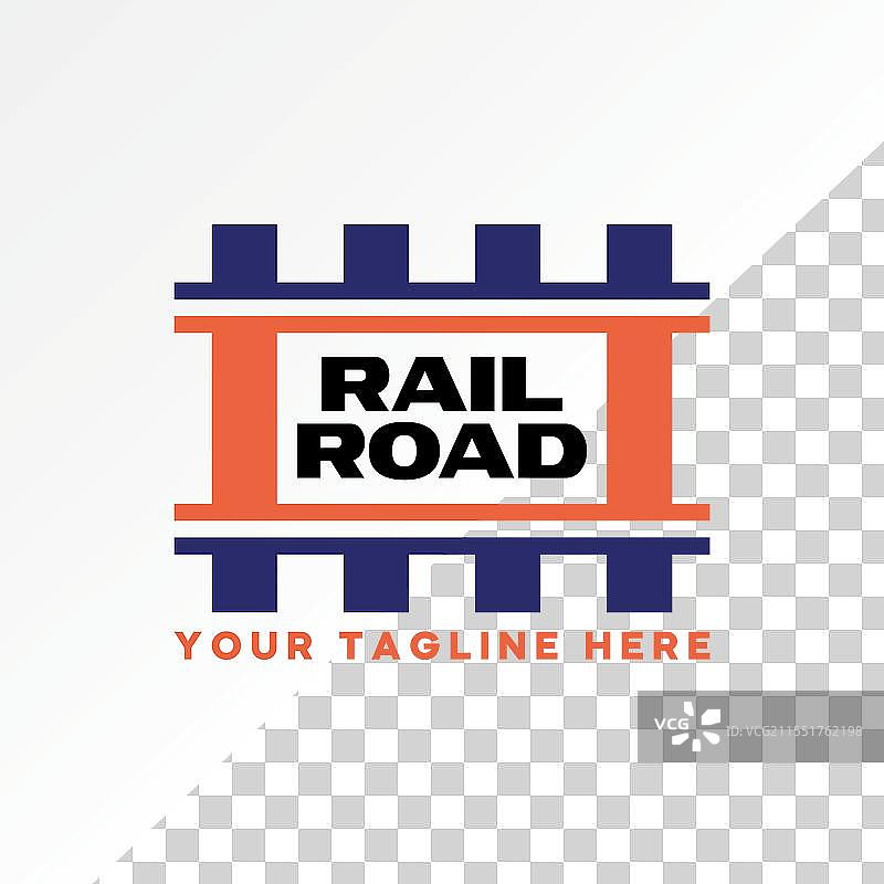 铁路字体的图形文字与蒸汽火车图片素材