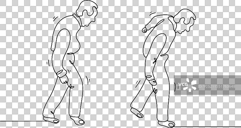 协调能力差的老人图片素材