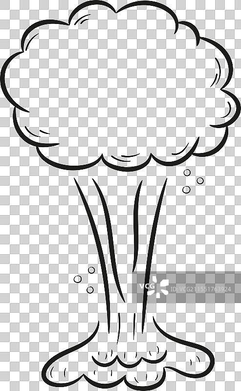 爆炸炸弹涂鸦烟雾或云朵炸弹元素图片素材