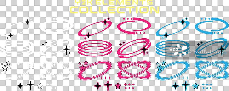 Y2K街头服饰图形素材套件图片素材