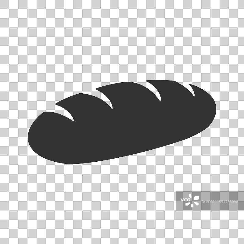 面包扁平图标，独立展示图片素材