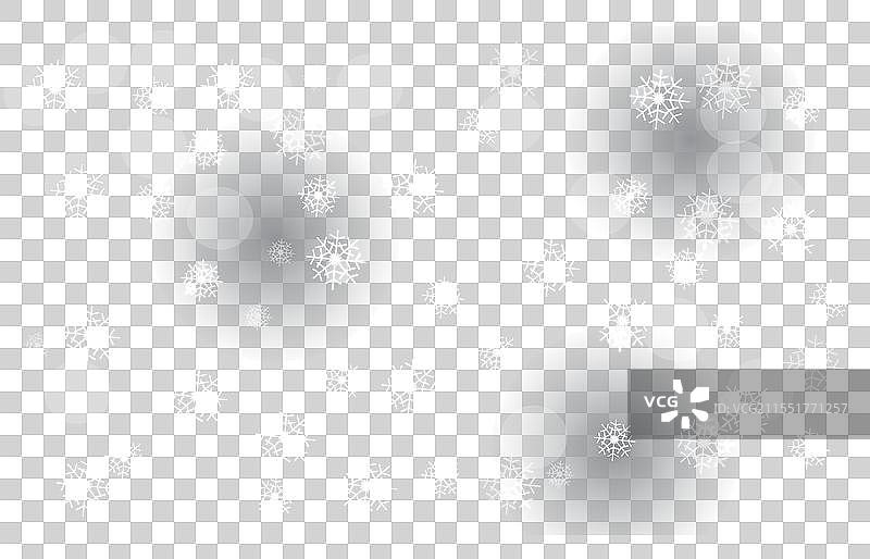 圣诞节和新年天空下雪的横幅图片素材