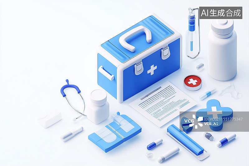 【AI数字艺术】医疗急救用品图片素材