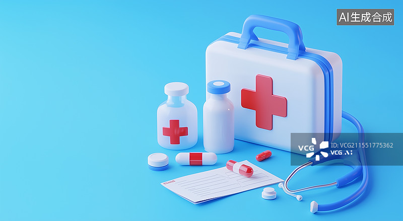 【AI数字艺术】医疗急救用品图片素材
