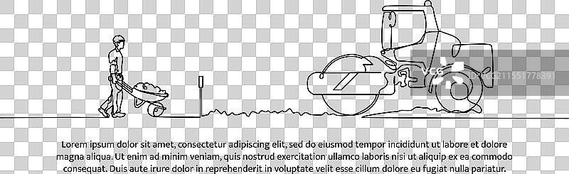 持续的道路施工图片素材