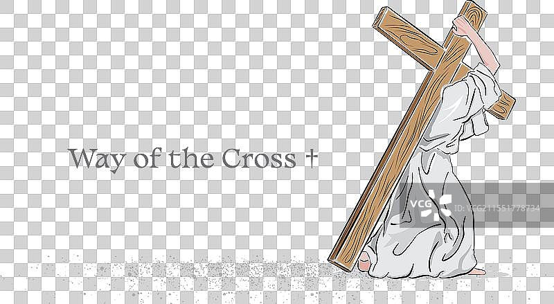 耶稣基督背着十字架图片素材