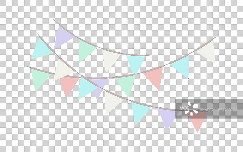 三角旗装饰花环图片素材