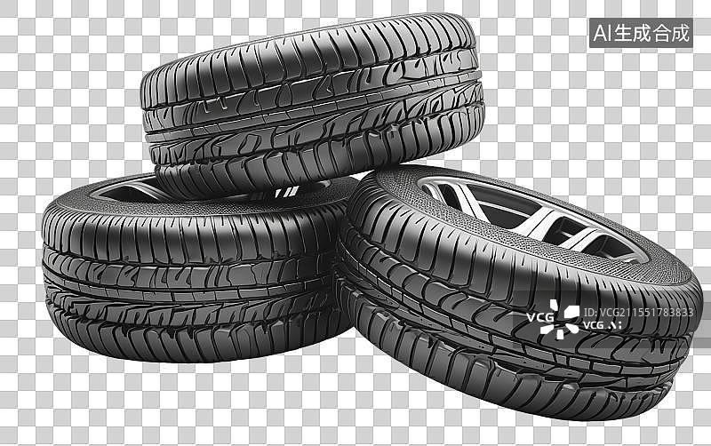 【AI数字艺术】汽车轮胎免抠元素图片素材