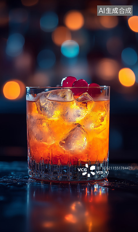 【AI数字艺术】冰爽鸡尾酒的夏日诱惑图片素材