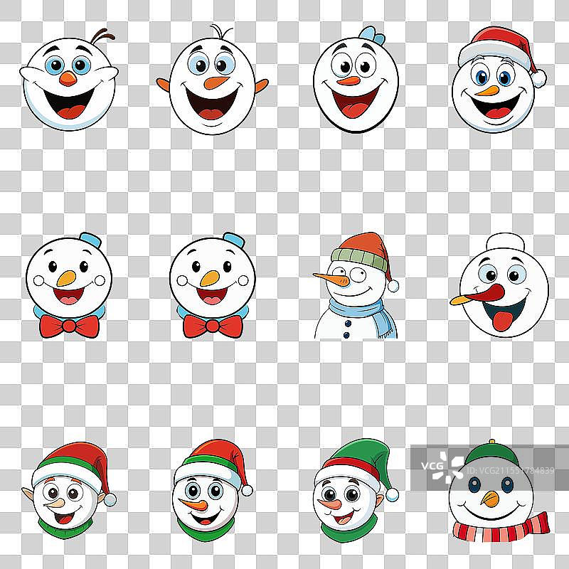 雪人的脸图片素材