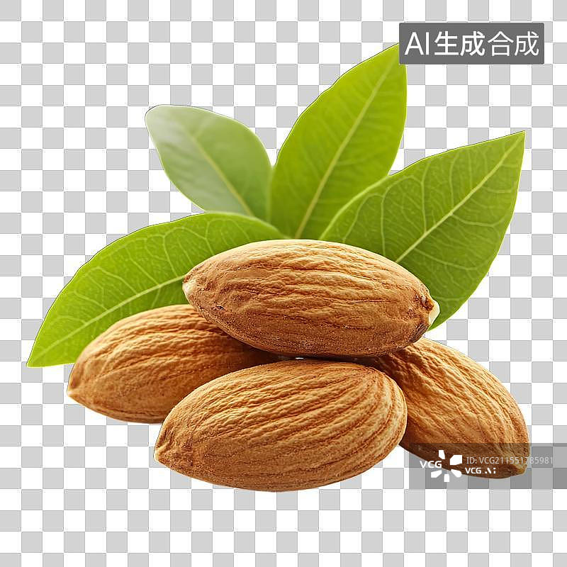 【AI数字艺术】杏仁特写图片素材