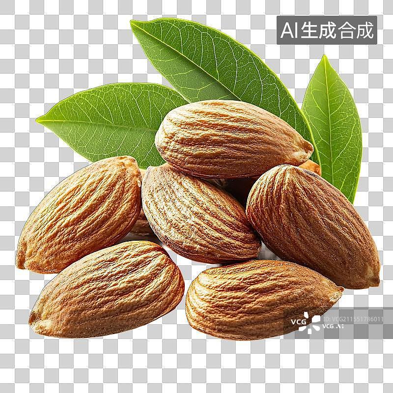 【AI数字艺术】杏仁特写图片素材