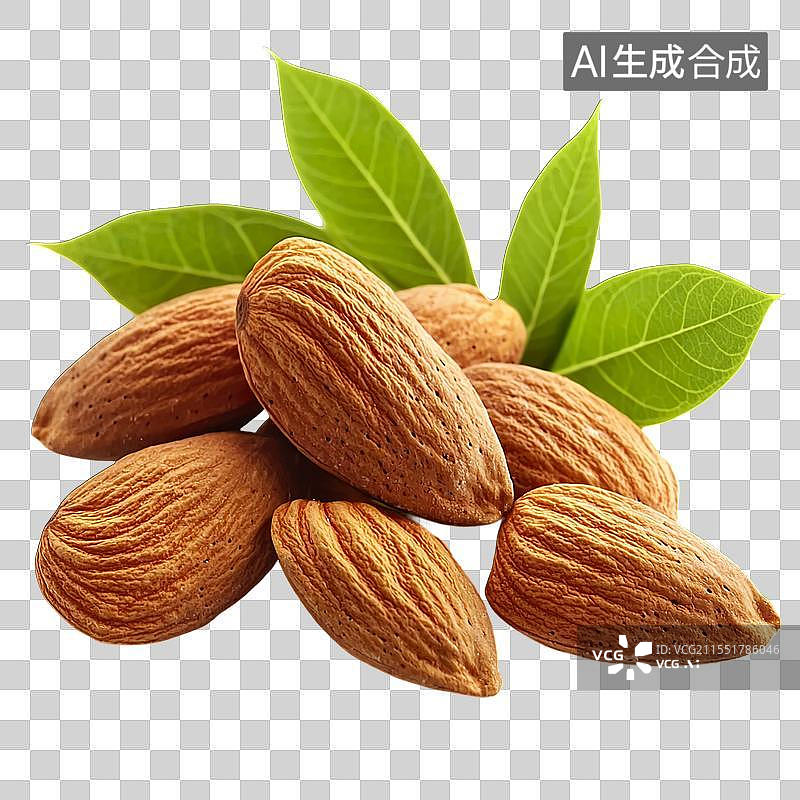 【AI数字艺术】杏仁特写图片素材