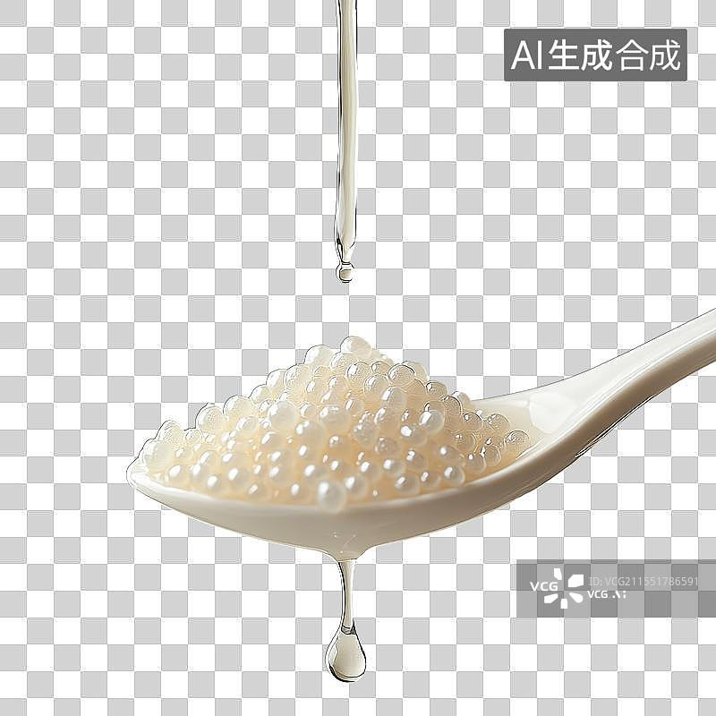 【AI数字艺术】中国传统小吃甜品椰汁牛奶西米露图片素材