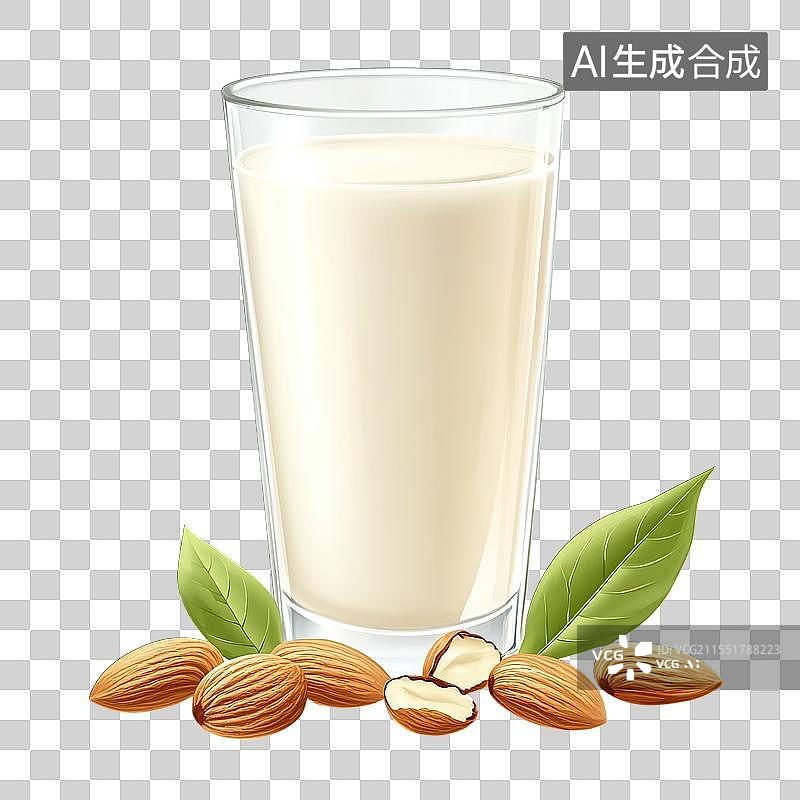 【AI数字艺术】桌子上的美食饮品特写 杏仁露图片素材